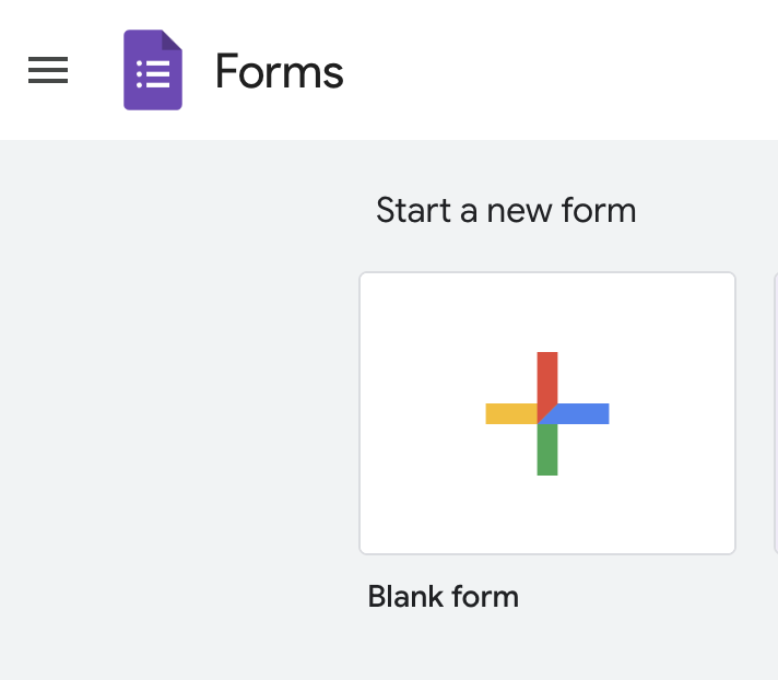 Blank form button